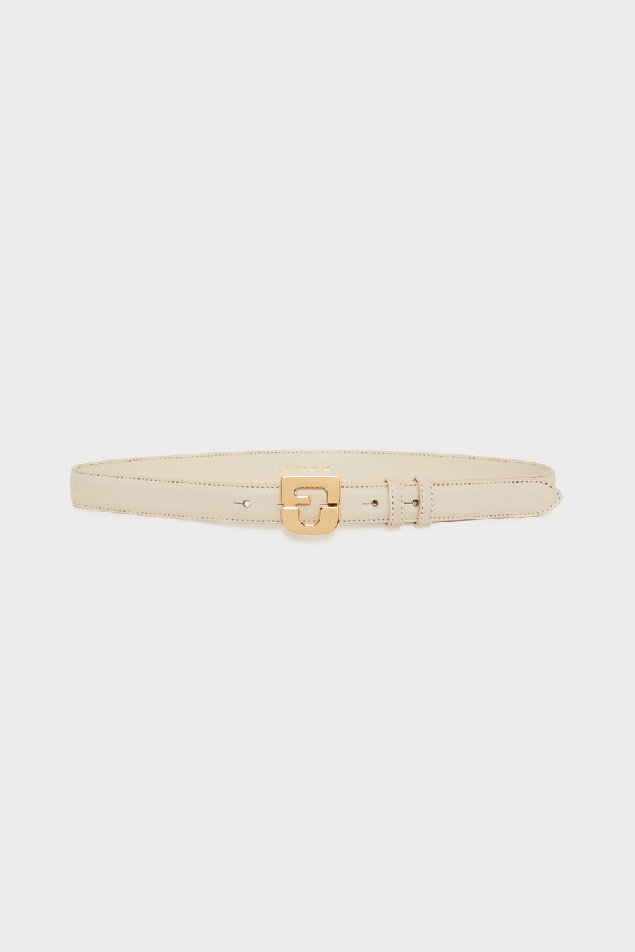 cinturón de piel con firma - lauren