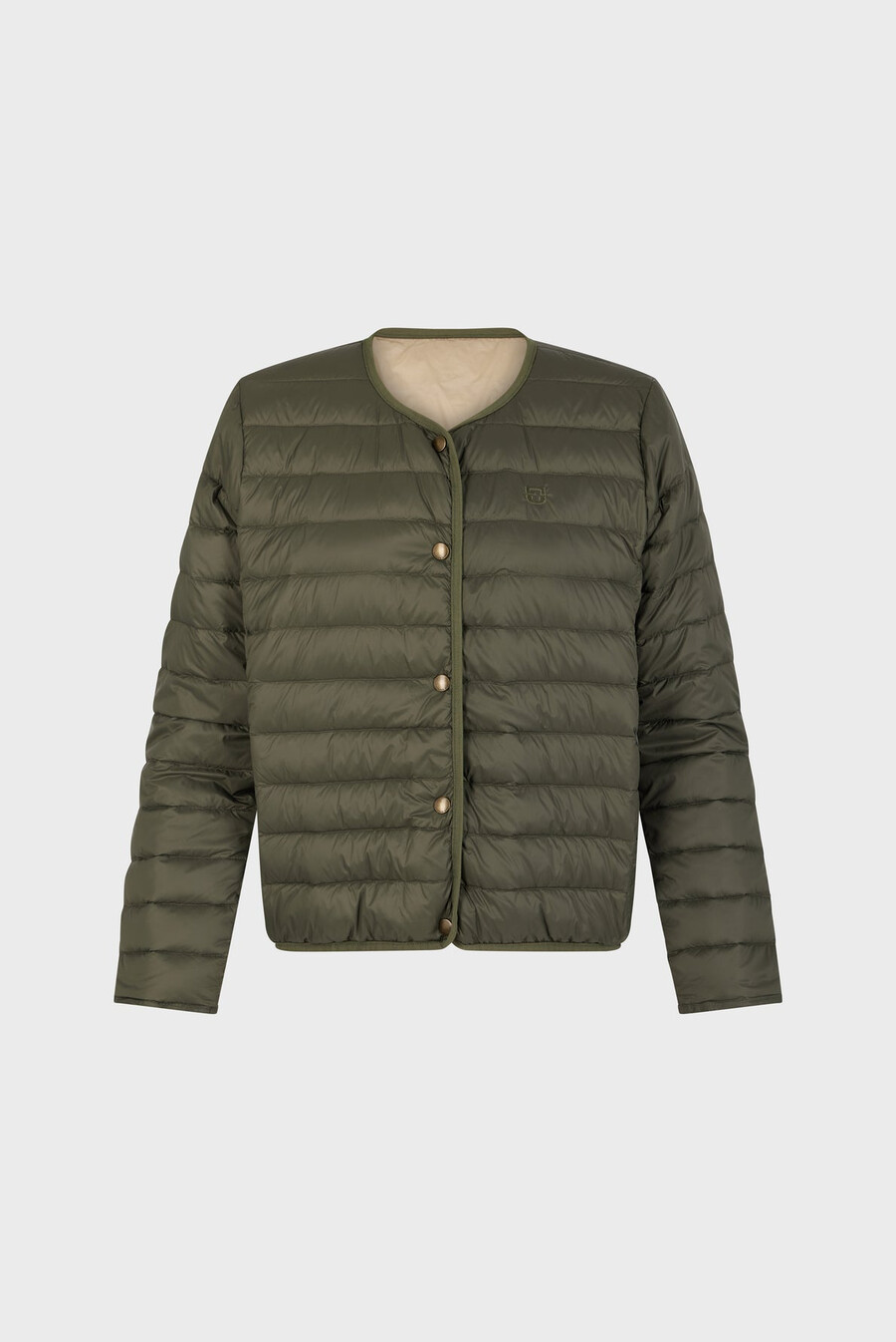 chaqueta corta reversible de plumas - letitia