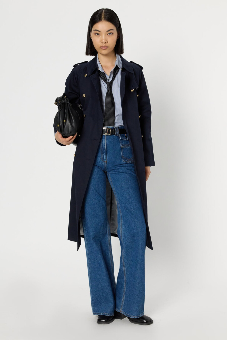 gabardina con botones dorados - serge