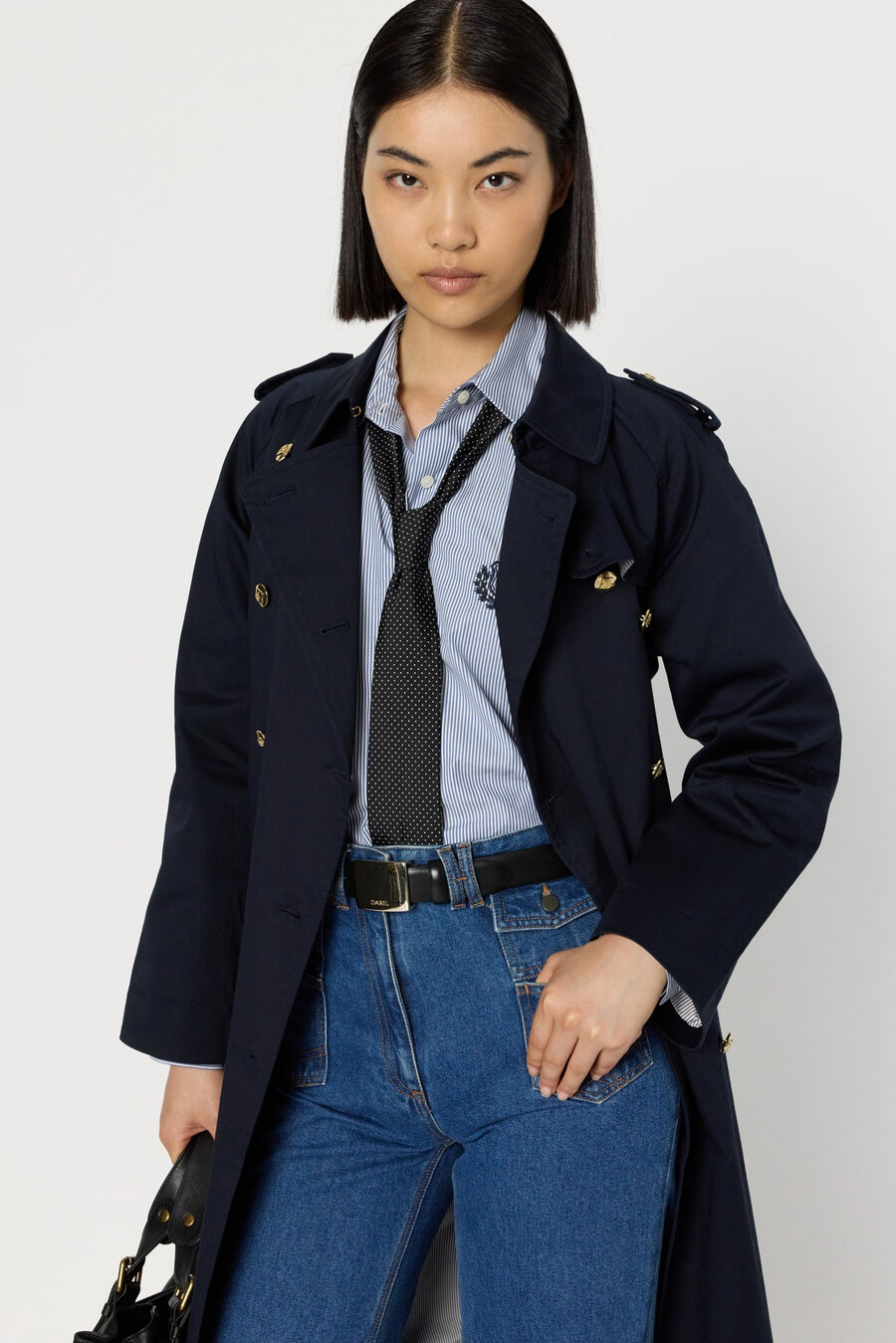 gabardina con botones dorados - serge