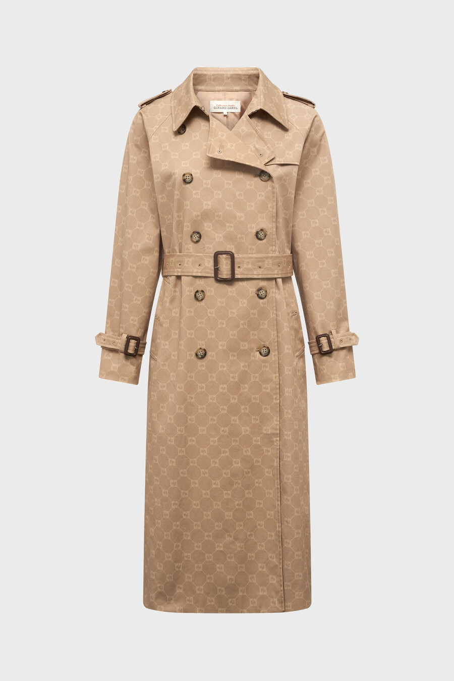 gabardina larga con monograma - serge