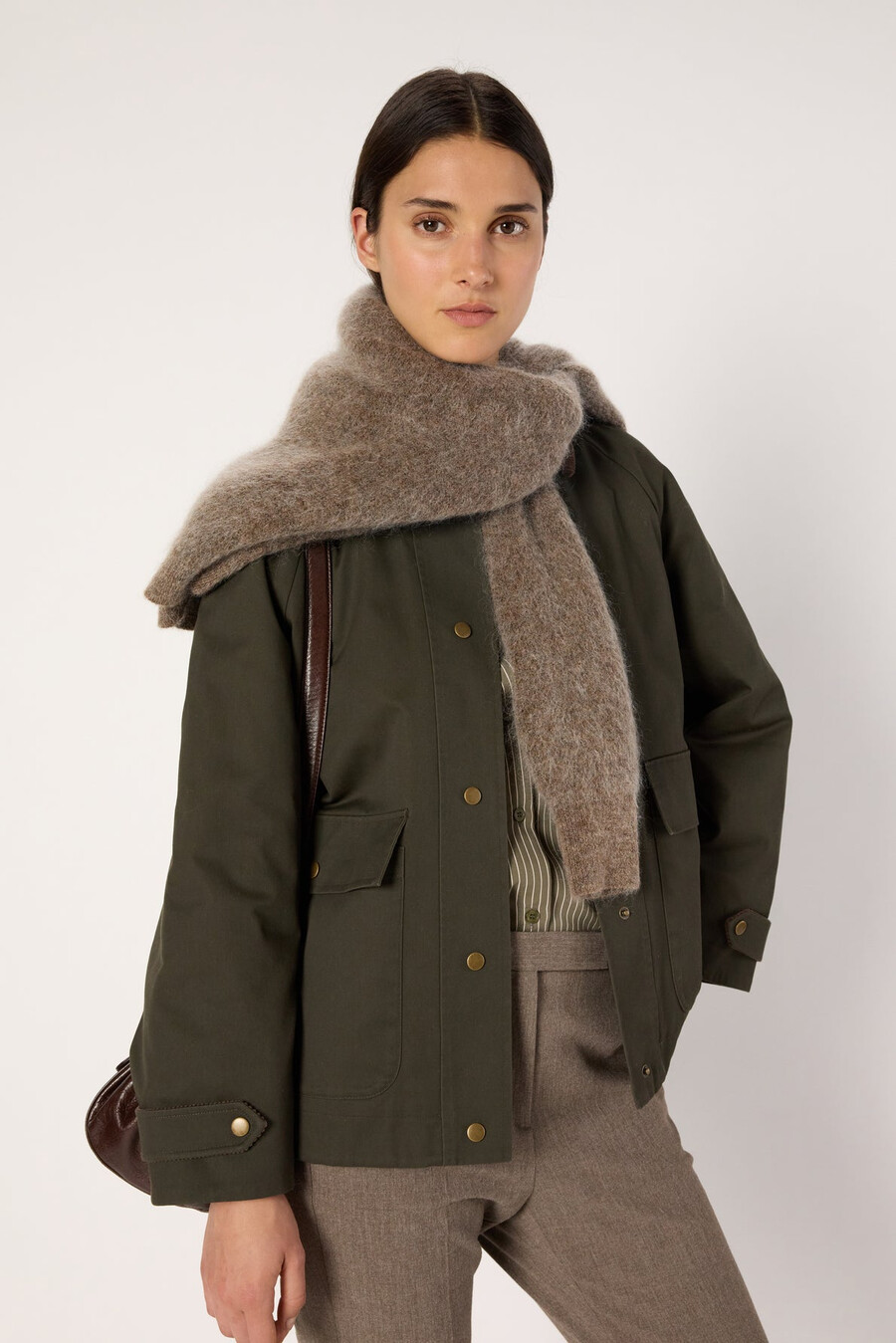 parka con cuello de pana - xana