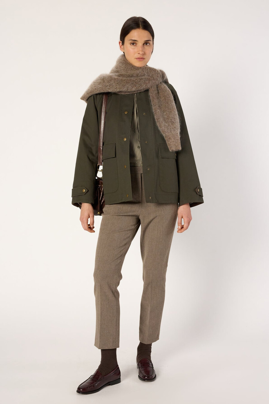 parka con cuello de pana - xana