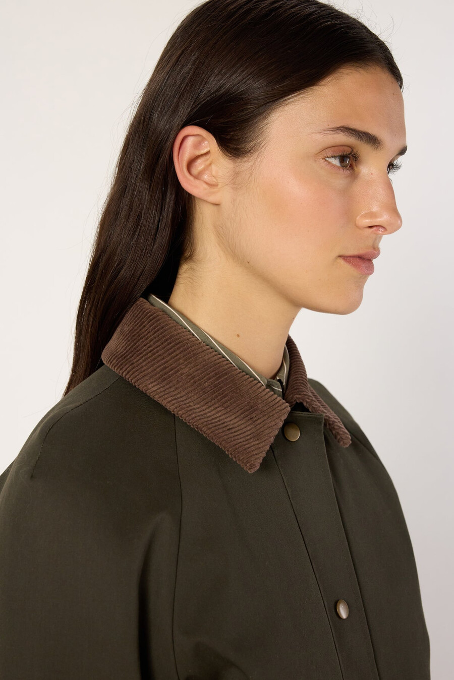 parka con cuello de pana - xana