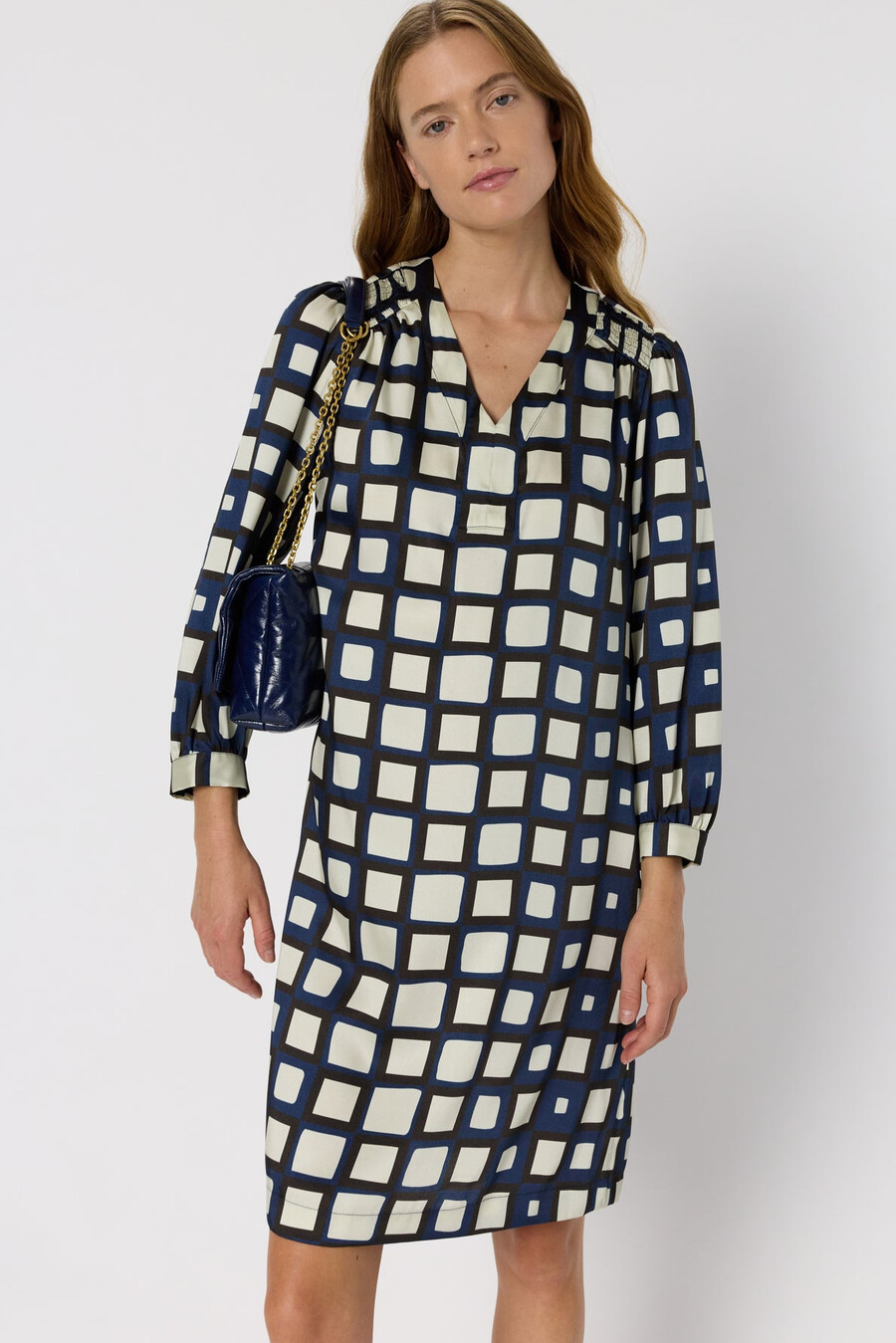 minivestido de satén estampado - leonie