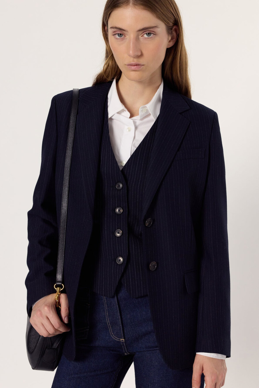 chaqueta de traje de raya diplomática - neila