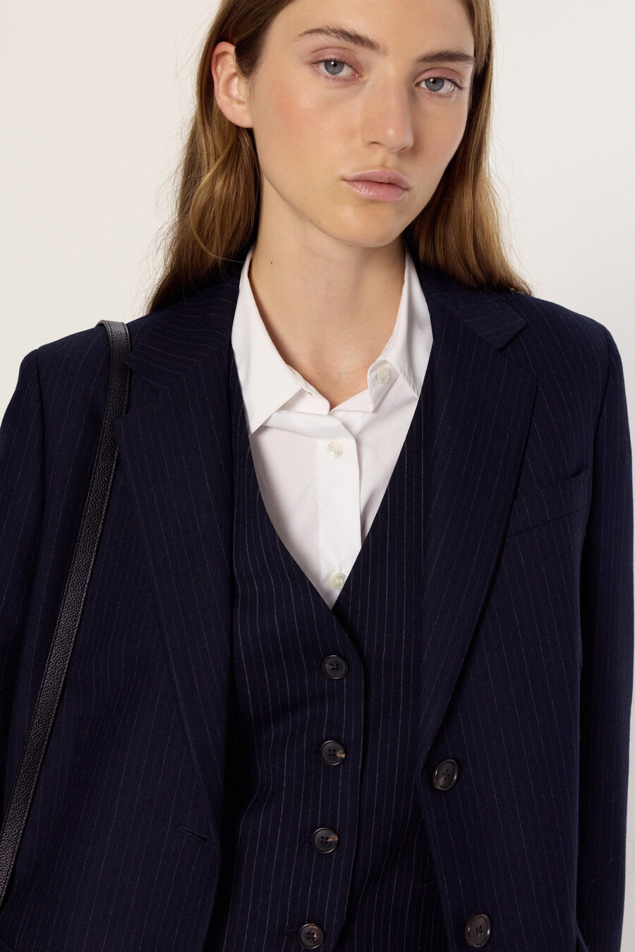 chaqueta de traje de raya diplomática - neila