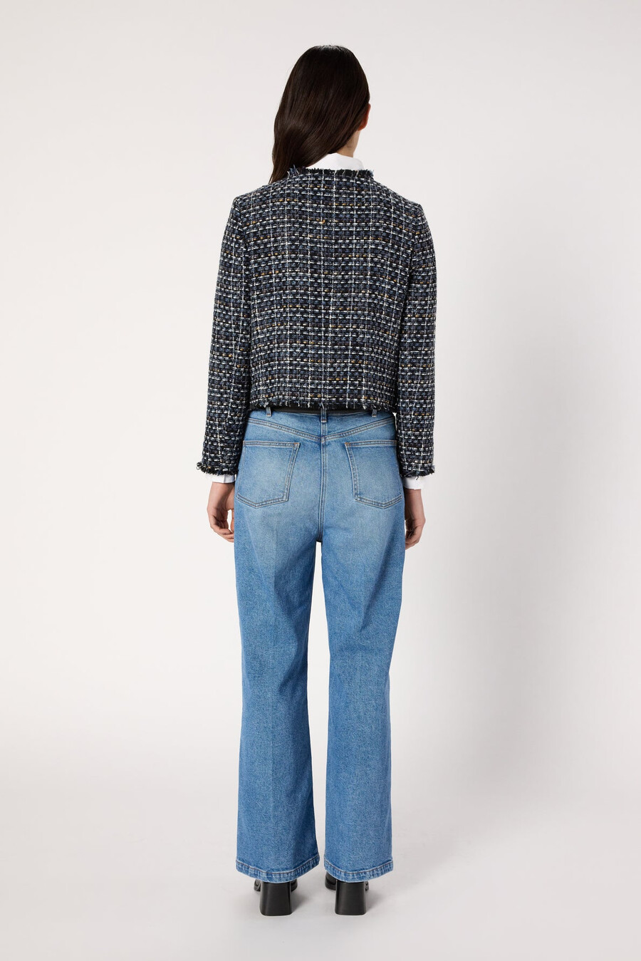 chaqueta de tweed con lurex - naya