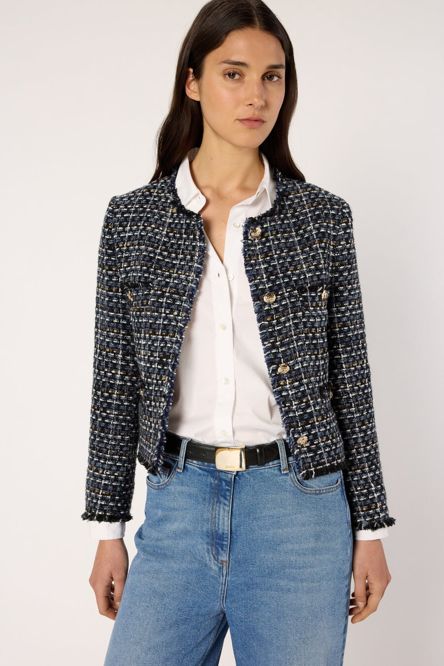 chaqueta de tweed con lurex - naya
