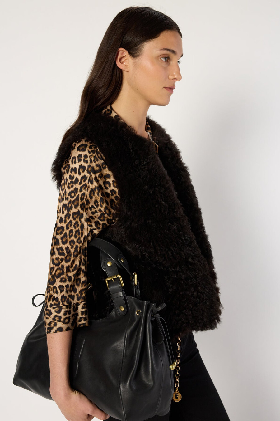 chaqueta de piel de oveja sin mangas - maelle