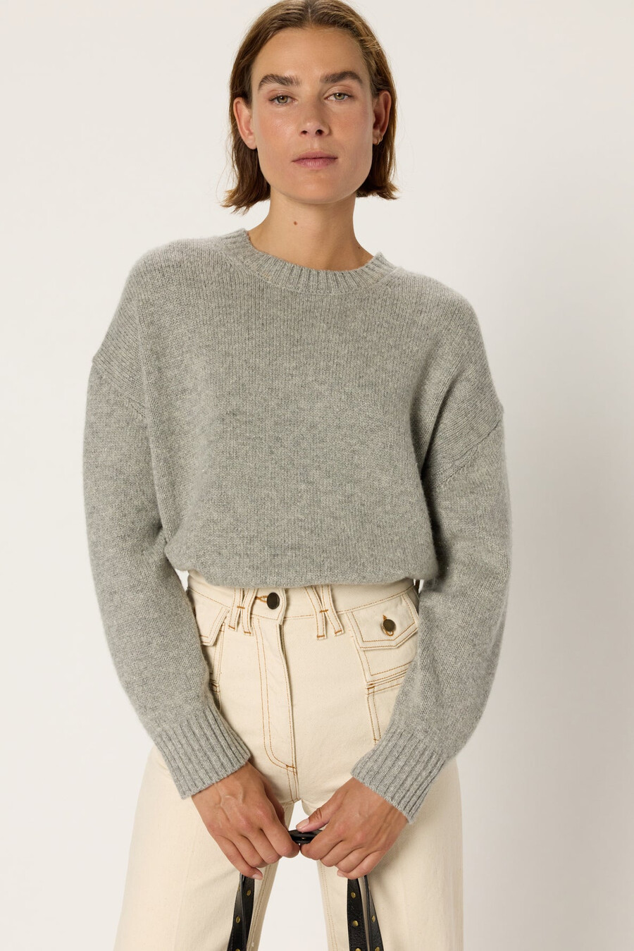 suéter oversize de lana y lurex - elyne