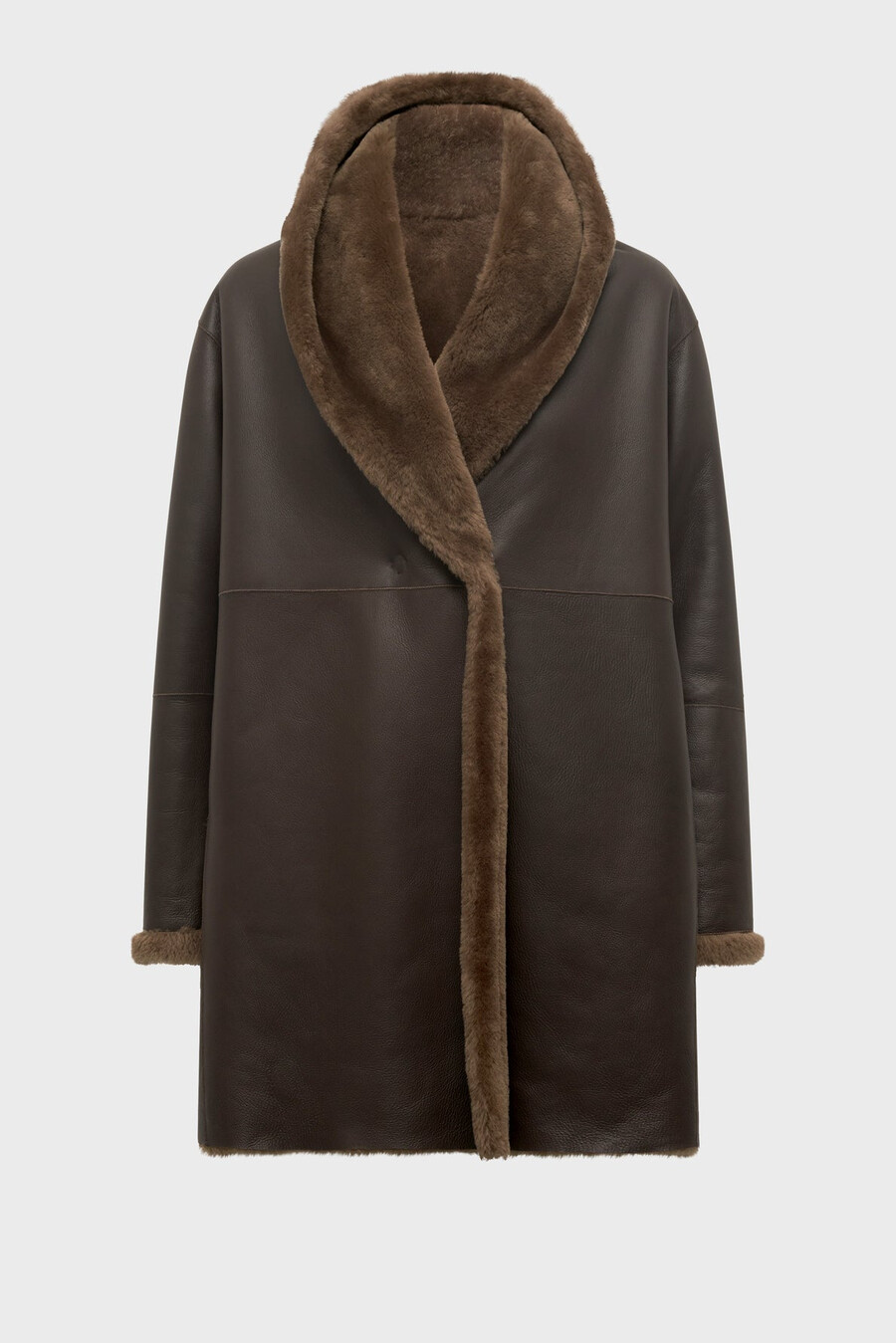 abrigo reversible de piel de oveja - melina