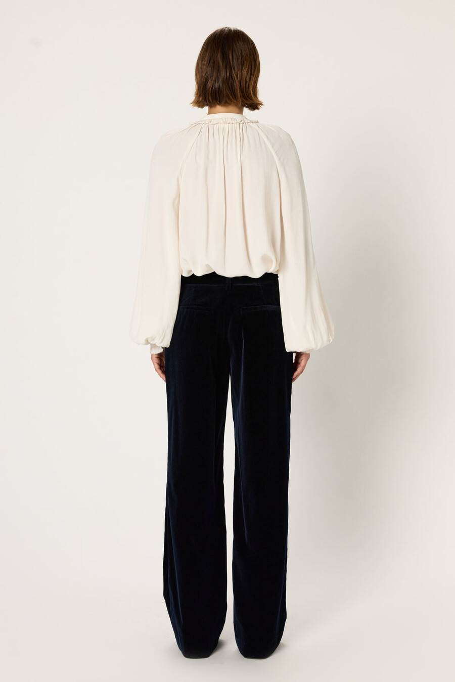 pantalones anchos de terciopelo - clotilde