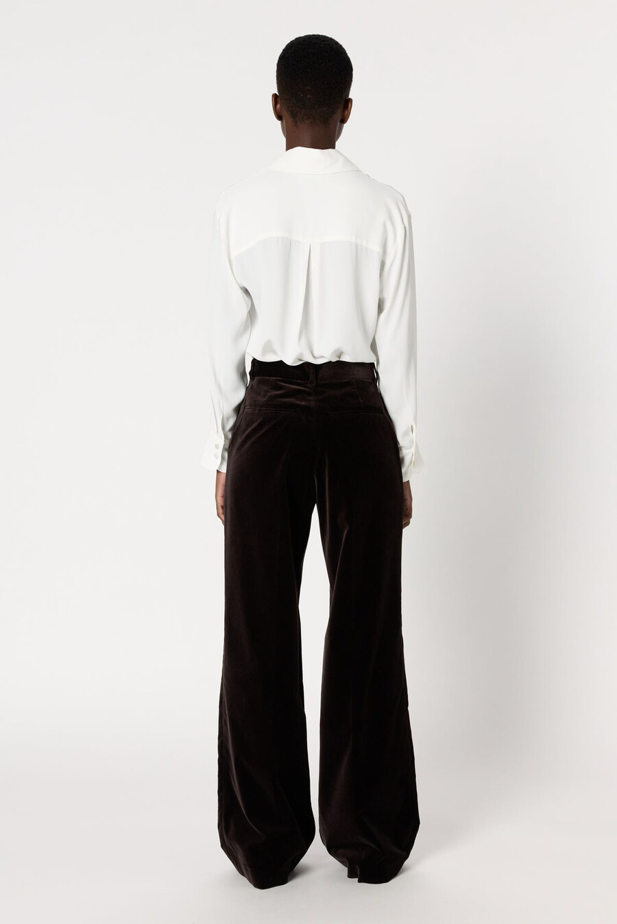 pantalones anchos de terciopelo - clotilde
