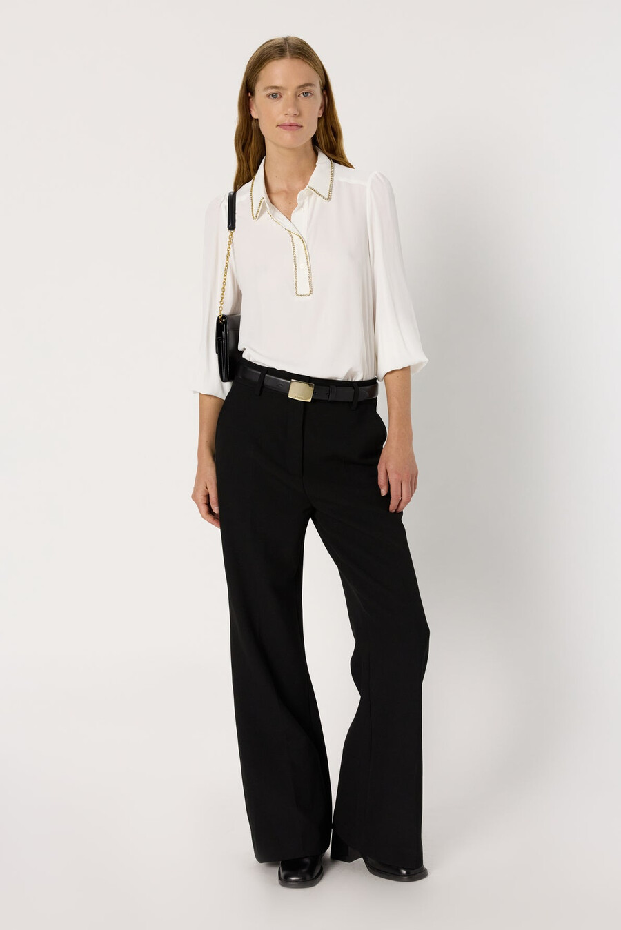 pantalones de punto acampanados - cloe
