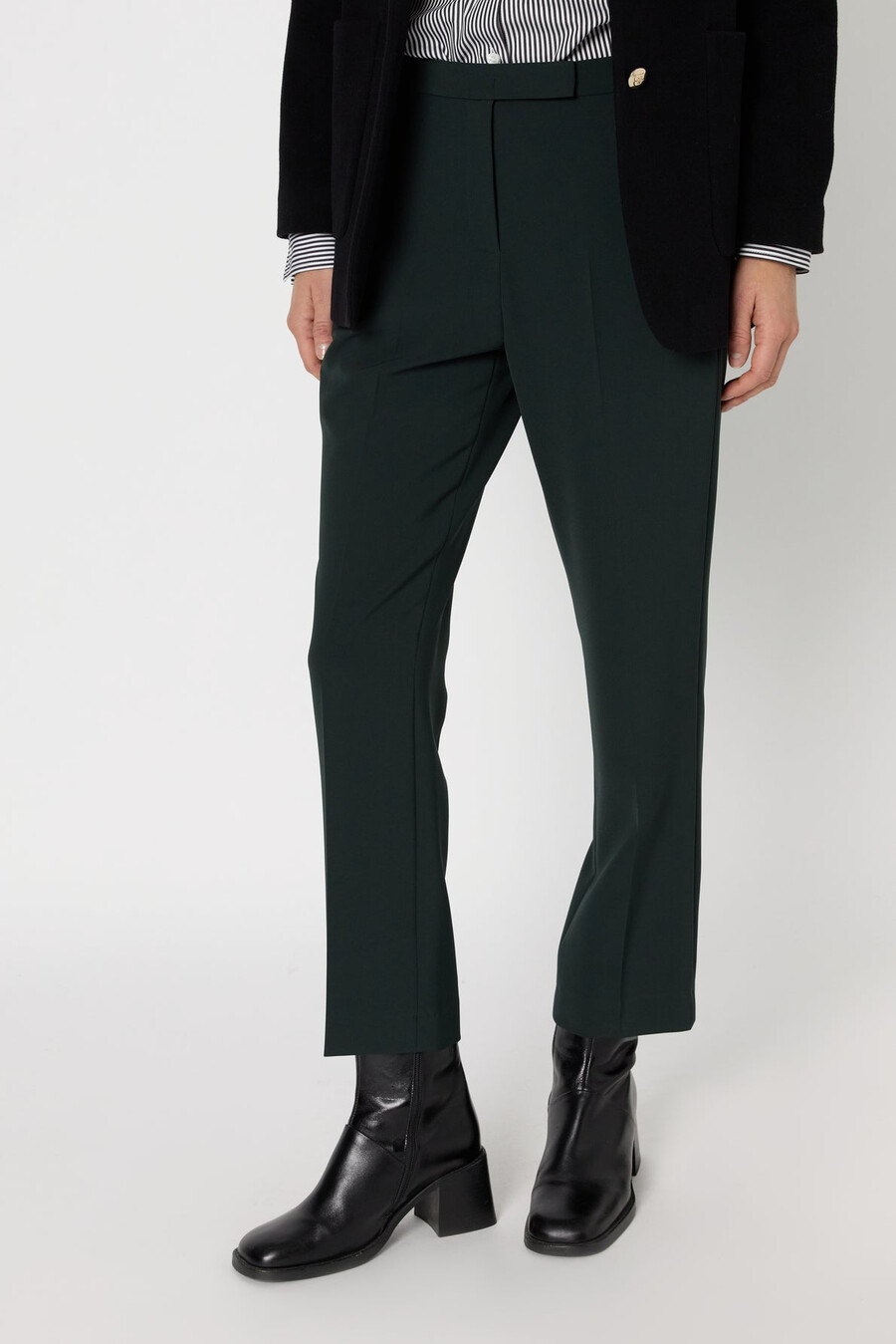 pantalón recto con espalda elástica - cora