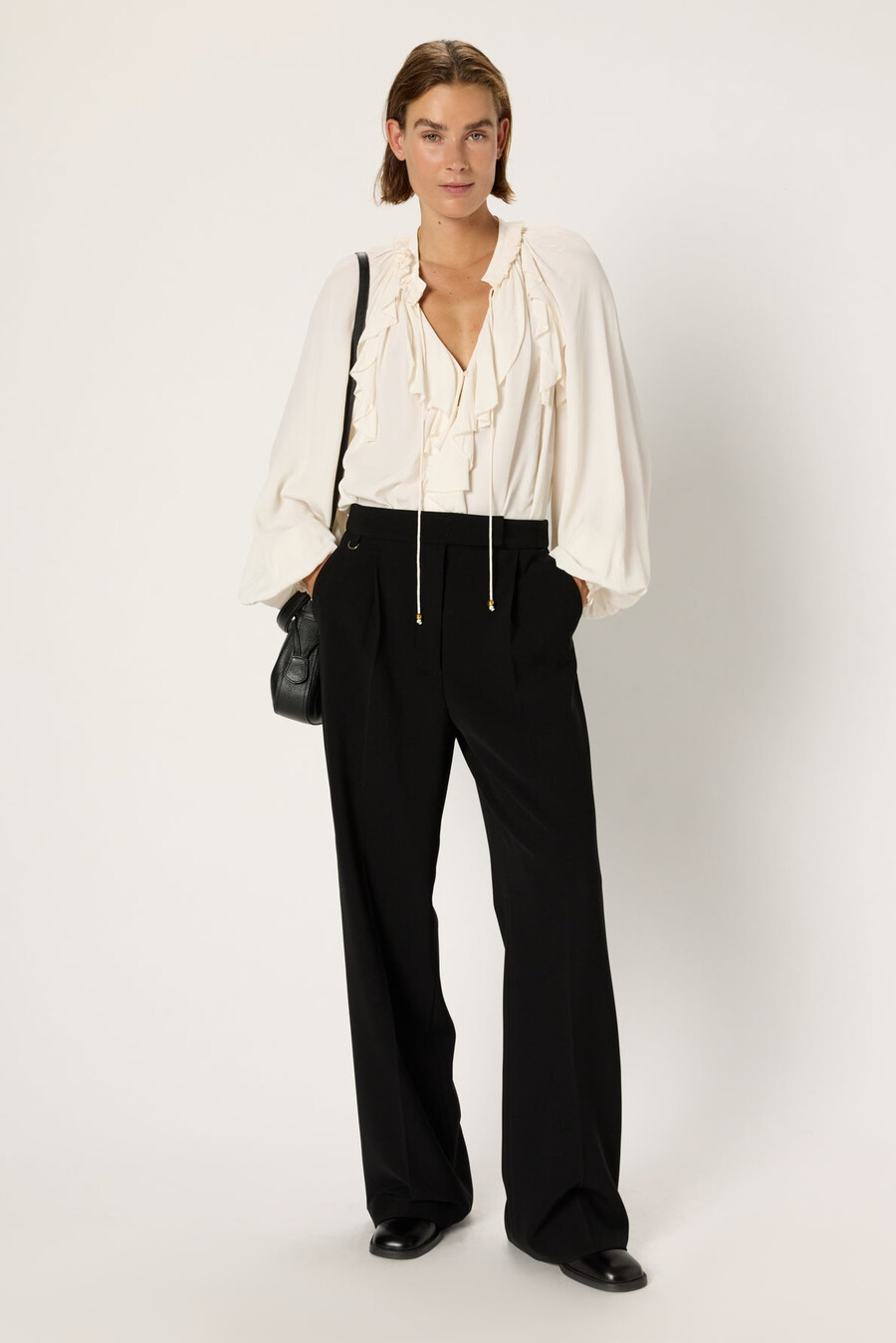 pantalones de traje anchos - caro