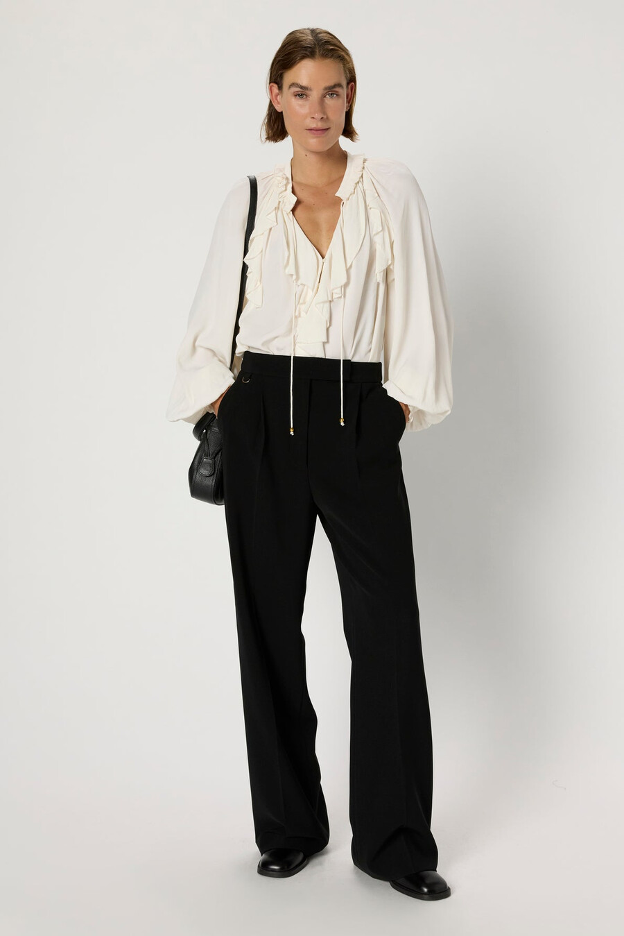 pantalones de traje anchos - caro