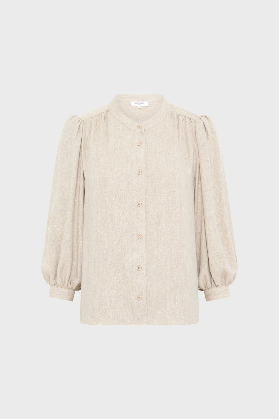 camisa de cuello redondo con lurex - alana