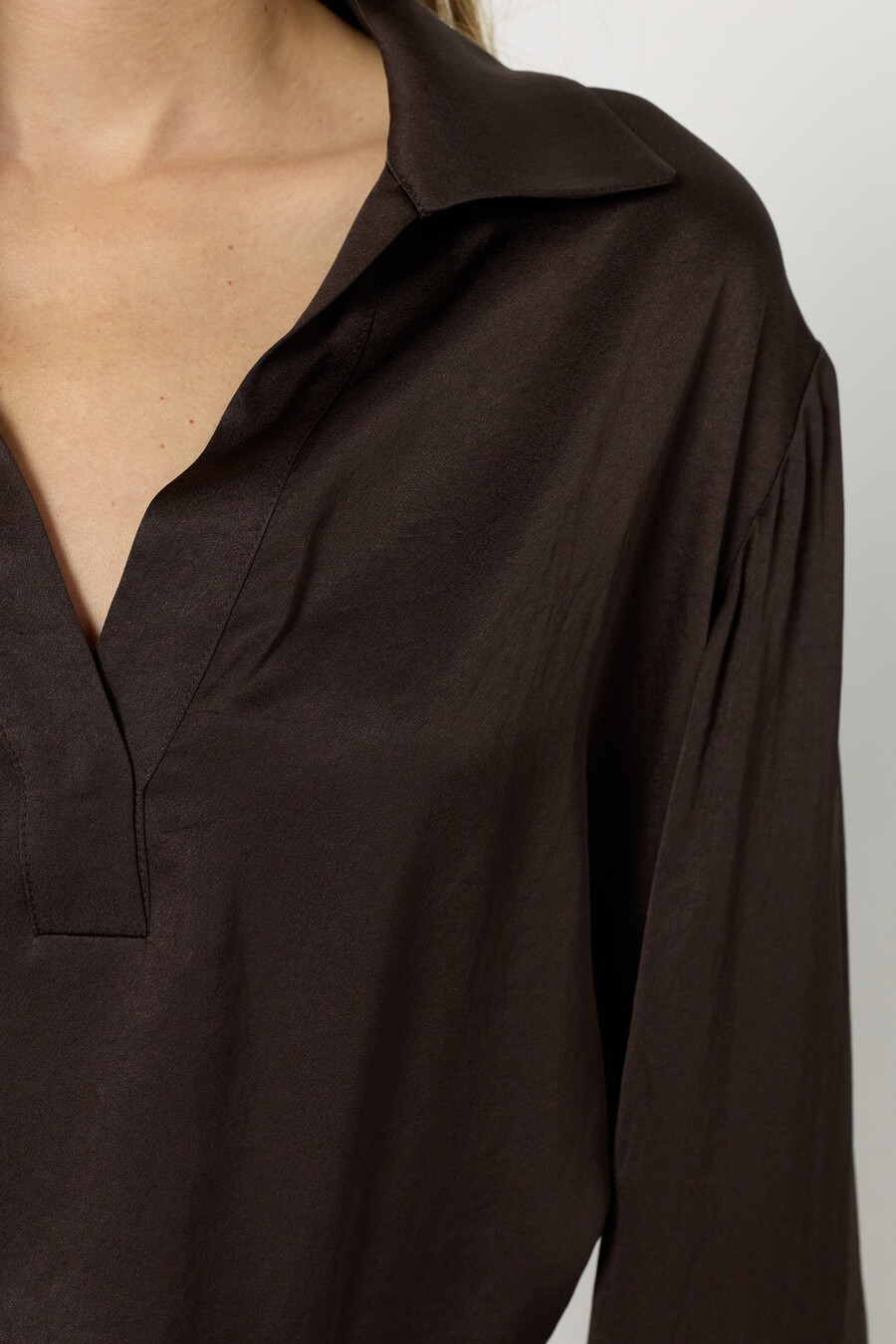 camisa de satén fluido - alina