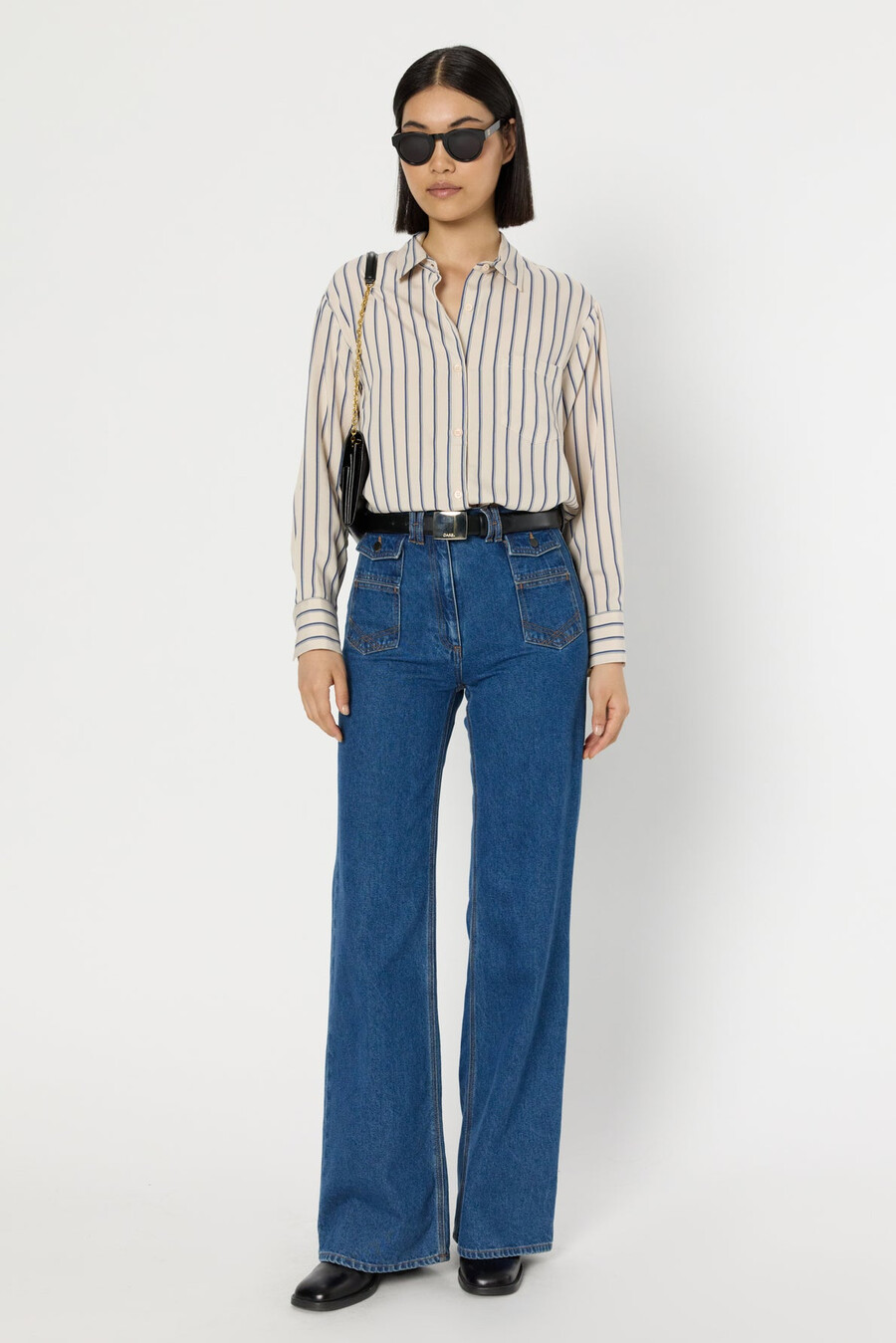 camisa fluida de rayas - adelaide