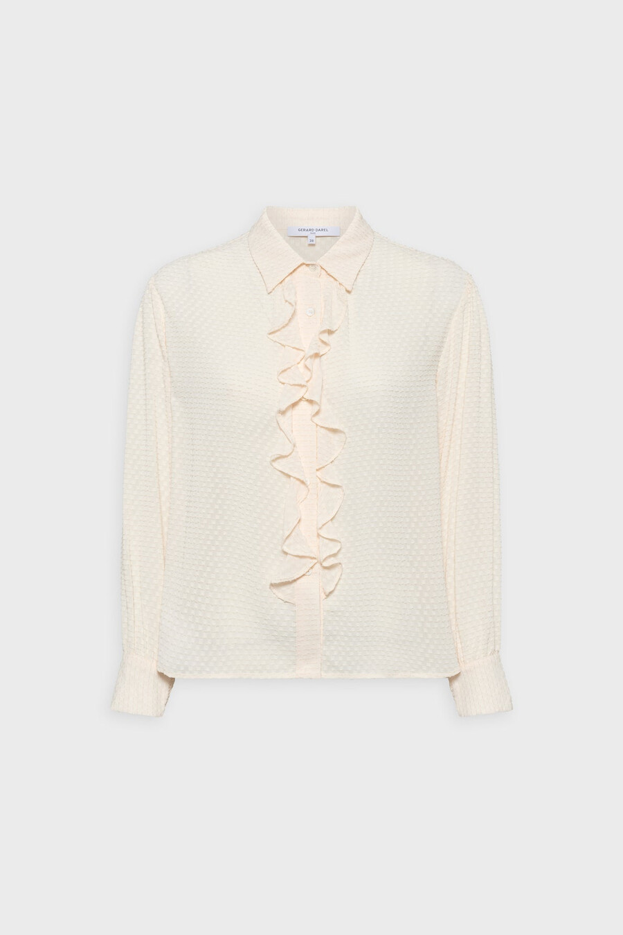 camisa jacquard con chorrera - adele