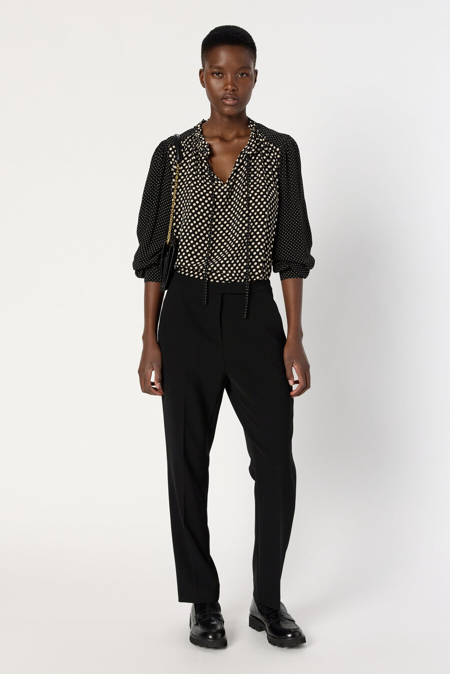 blusa de lunares suaves - arielle