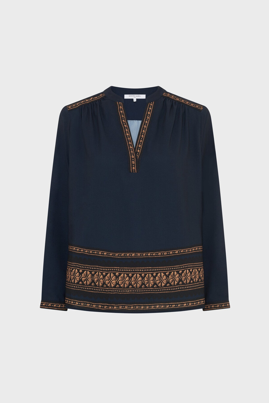 blusa lisa con cenefas - aurelie