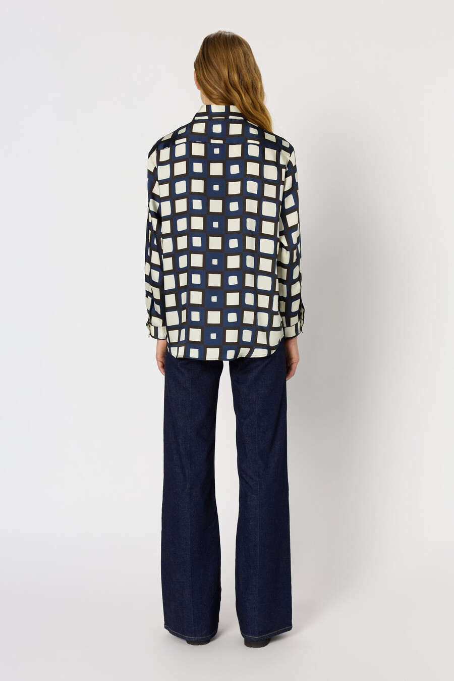 camisa de sarga estampada - alvina
