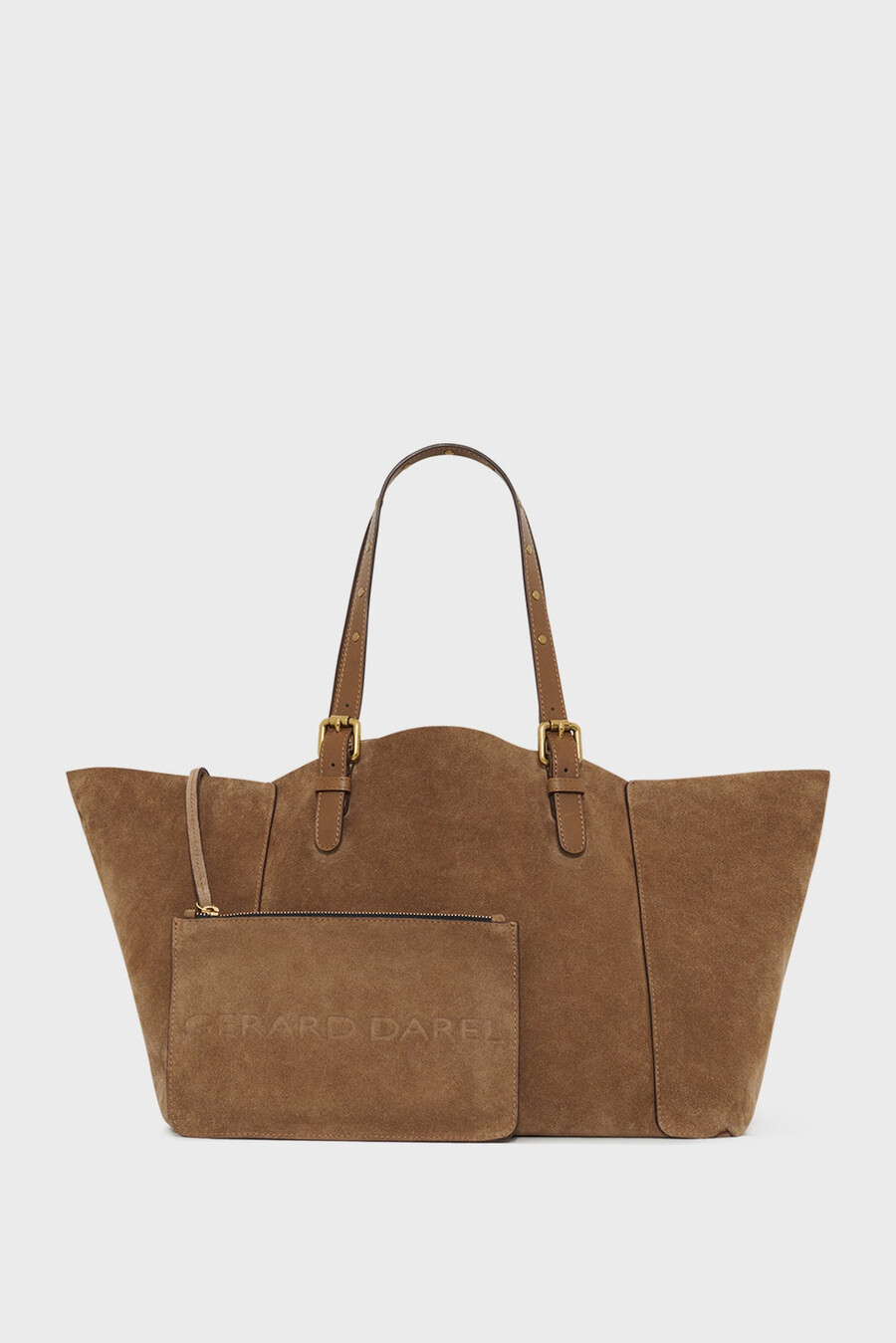 bolso shopping en piel serraje interior metalizado - simple bag