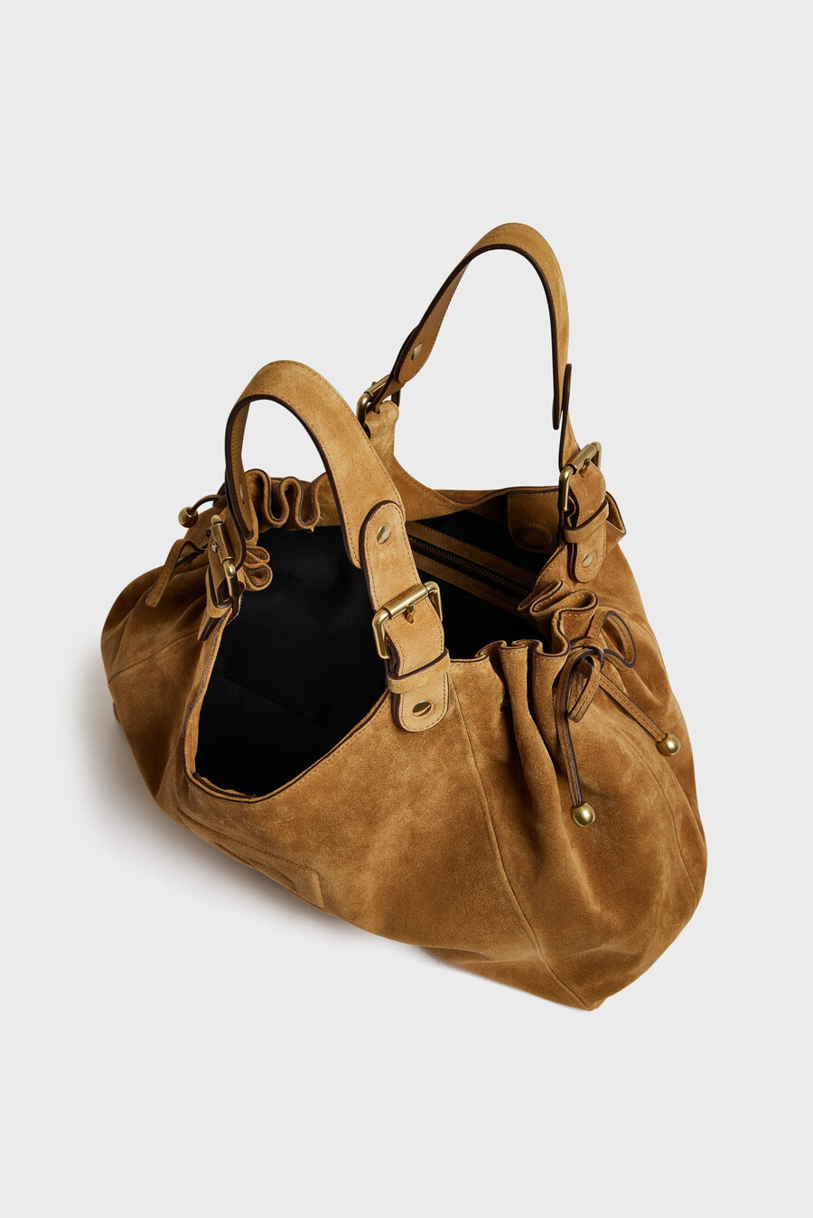 bolso de mano en piel de ante - chiara gd