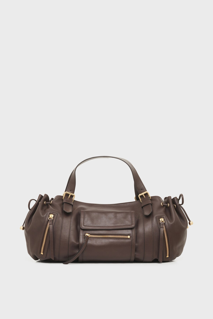 bolso de piel con bolsillos con cremallera - st germain
