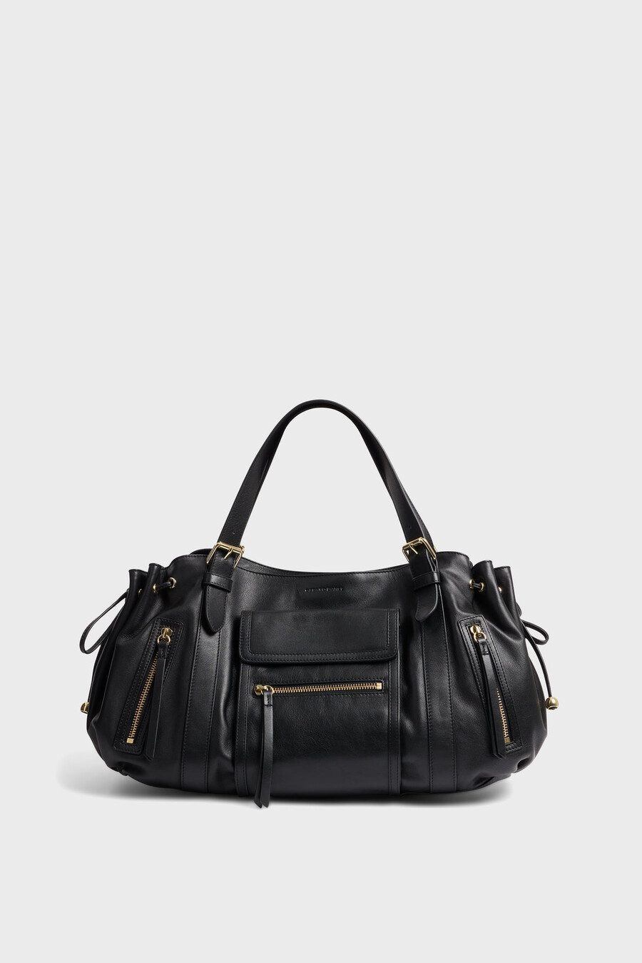 bolso de mano de piel con bolsillo con cremallera - st germain