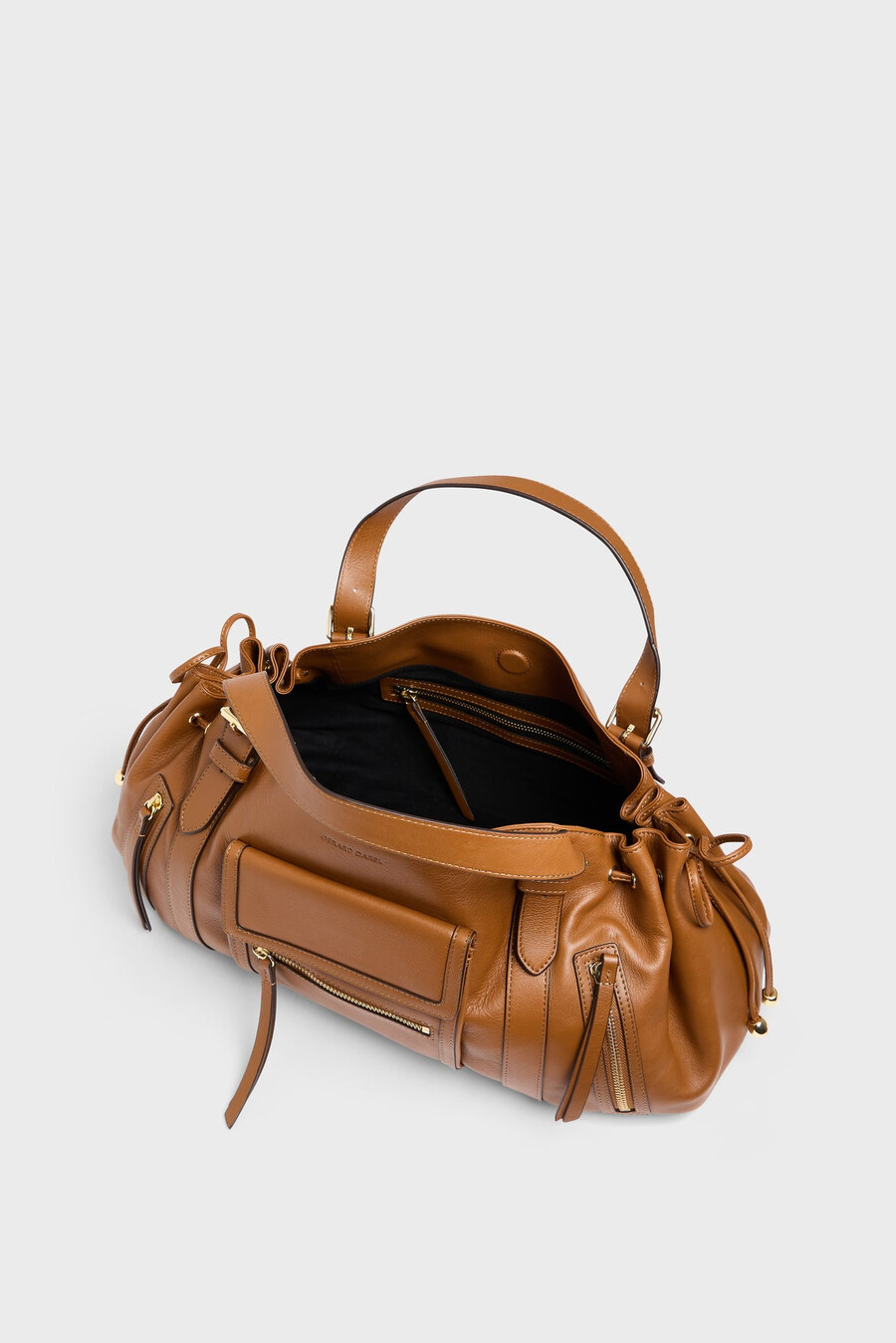 bolso de mano de piel con bolsillo - st germain